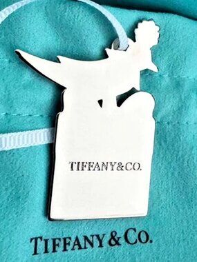 NEW Tiffany & Co. Silver 2025 Bird Gift Box Christmas Ornament Charm in Pouch